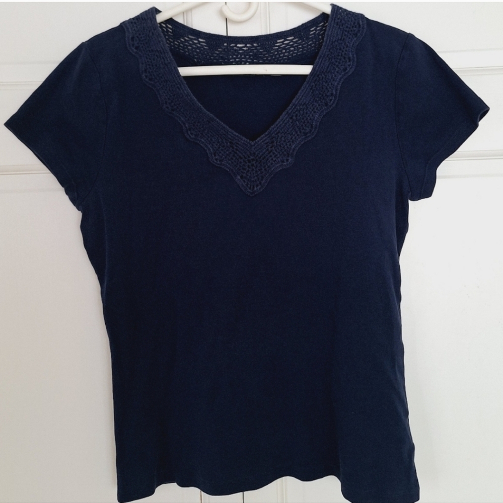 Lauren Ralph Lauren V neck short sleeved top